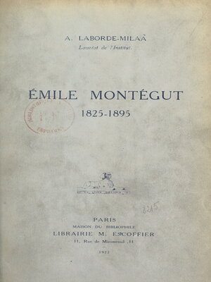 cover image of Un essayiste, Émile Montégut, 1825-1895